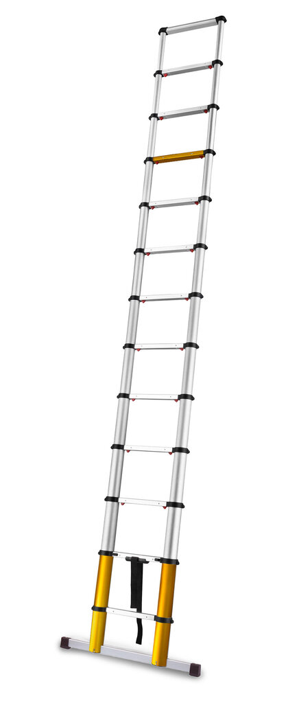 Teleskopiskās kāpnes DRABEST 1x13 3,8m Premium cena un informācija | Saliekamās kāpnes, celtniecības sastatnes | 220.lv