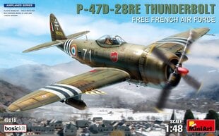Līmējošais modelis MiniArt 48015 P-47D-28RE Thunderbolt Free French Air Force Basic Kit 1/48 cena un informācija | Līmējamie modeļi | 220.lv