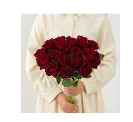 Искусственные розы, Бургундия 1 шт./5 шт. цена и информация | цветочные соцветия 1 шт | 220.lv