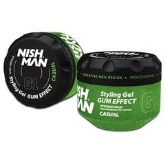 Matu veidošanas želeja Nishman Ultra Hold Hair Styling Gummy Gel Casual G1, 300 ml cena un informācija | Matu veidošanas līdzekļi | 220.lv