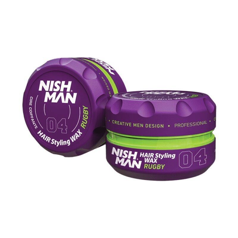 Matu veidošanas vasks Nishman Hair Styling Wax 04 Rugby vīriešu, 150 ml cena un informācija | Matu veidošanas līdzekļi | 220.lv