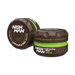 Воск для волос Nishman Styling Wax 08 Matte, 150 ml цена и информация | Средства для укладки волос | 220.lv