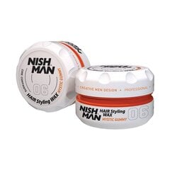 Matu veidošanas vasks Nishman Hair Styling Wax 06 Mystic Gummy vīriešiem, 100 ml цена и информация | Средства для укладки волос | 220.lv