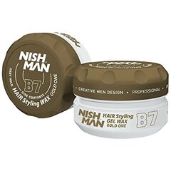 Matu veidošanas vasks Nishman Hair Styling Wax B7 Gold One vīriešiem, 150 ml cena un informācija | Matu veidošanas līdzekļi | 220.lv