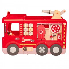Интерактивная деревянная пожарная машина Монтессори со звуковыми эффектами, VIGA цена и информация | Игрушки для мальчиков | 220.lv