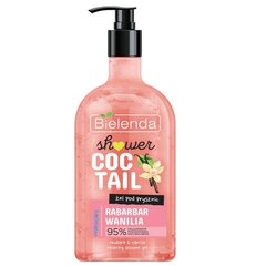 Душ гель Bielenda Shower Coctail Rhubarb Vanilla, 400 мл цена и информация | Масла, гели для душа | 220.lv