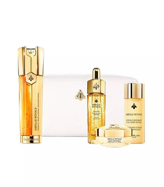 Komplekts ādas kopšanai Guerlain Abeille Royale sievietēm: sejas serums, 50 ml + sejas eļļa, 15 ml + nostiprinošs losjons, 40 ml + sejas krēms, 15 ml + kosmētikas soma цена и информация | Sejas krēmi | 220.lv