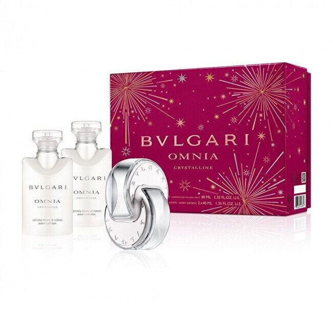 Komplekts Bvlgari Omnia Crystalline sievietēm: tualetes ūdens EDT, 40 ml + ķermeņa losjons, 2 x 40 ml cena un informācija | Sieviešu smaržas | 220.lv