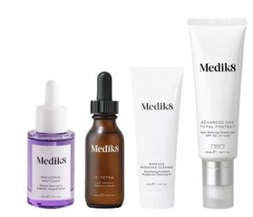 Kosmētikas komplekts Medik8 CSA Bakuchiol: tīrītājs ar AHA/BHA skābēm, 40 ml + serums, 30 ml + krēms, 50 ml + peptīdu serums, 30 ml cena un informācija | Sejas krēmi | 220.lv