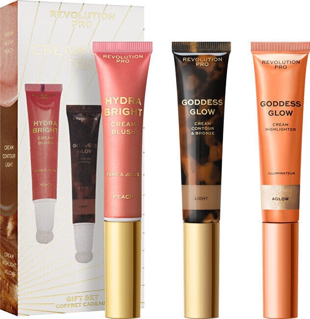 Kosmētikas komplekts Revolution Pro Light: bronzeris, 15 ml + vaigu sārtums, 12 ml + izgaismojošs līdzeklis, 15 ml цена и информация | Bronzeri, vaigu sārtumi | 220.lv