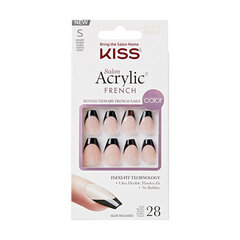 Искусственные ногти Kiss Salon Acrylic French Flame, 28 шт. цена и информация | Средства для маникюра и педикюра | 220.lv