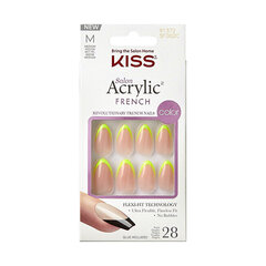Искусственные ногти Kiss Salon Acrylic French Hype, 28 шт. цена и информация | Средства для маникюра и педикюра | 220.lv