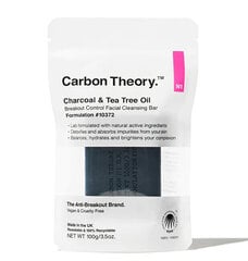 Sejas muilas Carbon Theory Charcoal &amp; Tea Tree Oil Breakout Control Facial, 100 g cena un informācija | Ziepes | 220.lv