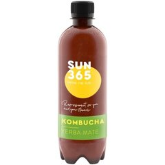 Gāzēts bezalkoholisks tējas dzēriens Sun365 Kombucha Yerba Mate, 500 ml cena un informācija | Atsvaidzinoši dzērieni | 220.lv