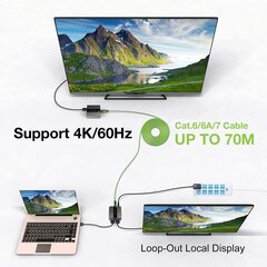 HDMI paplašinātājs Techly 4K*60 Hz līdz 70 m Cat6/6a/7 IR Techly cena un informācija | Wi-Fi pastiprinātāji | 220.lv
