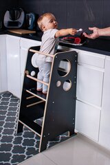 Lila Baby Кухонная башня CDKM+, черный цена и информация | Детские столы и стулья | 220.lv