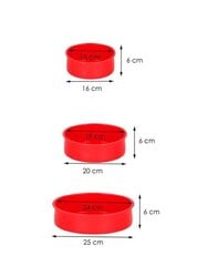 Силиконовые формы для выпечки, 3 шт. цена и информация | Формы, посуда для выпечки | 220.lv