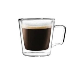Vialli Design espresso krūze ar dubultām stikla sieniņām Diva, 80 ml, 2 gab. cena un informācija | Glāzes, krūzes, karafes | 220.lv