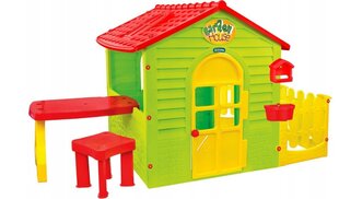 DOMEK OGRODOWY DLA DZIECI Z PŁOTKIEM I STOLIKIEM Mochtoys kaina ir informacija | Детские игровые домики | 220.lv