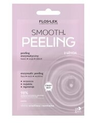 Enzīmu skrubis sejai, kaklam, dekoltē Flos-Lek Smooth, 2 x 4 ml cena un informācija | Sejas ādas kopšana | 220.lv