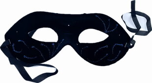 Venēciešu maskas kostīms melns ar mirdzumiem karnevāla balles teātris cena un informācija | Karnevāla kostīmi, maskas un parūkas | 220.lv