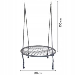 Āra šūpoles Stārķa ligzda, pelēka, 80 cm cena un informācija | Šūpoles | 220.lv