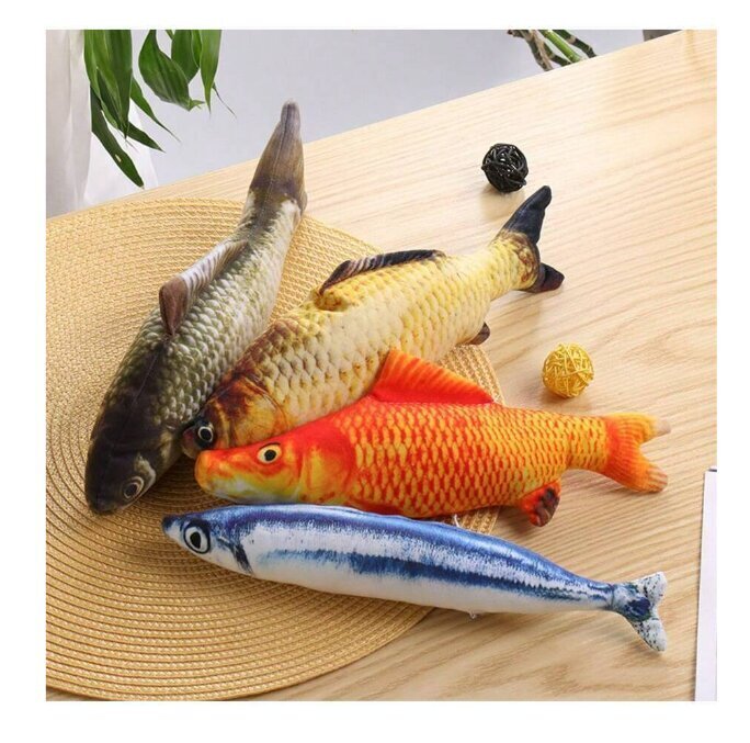 5 gab./kompl. reālistisku rotaļlietu komplekts kaķiem zivju formā. cena un informācija | Rotaļlietas kaķiem | 220.lv