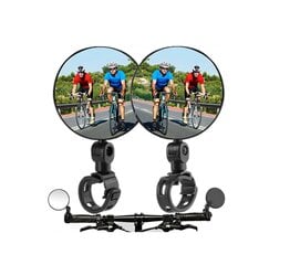 2 велосипедных зеркала, регулируемое на 360 градусов цена и информация | Другие аксессуары для велосипеда | 220.lv