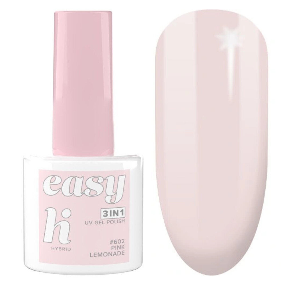 Hibrīda nagu laka Hi Hybrid Easy 3 in 1 602 Pink Limonade, 5 ml cena un informācija | Nagu lakas, stiprinātāji | 220.lv