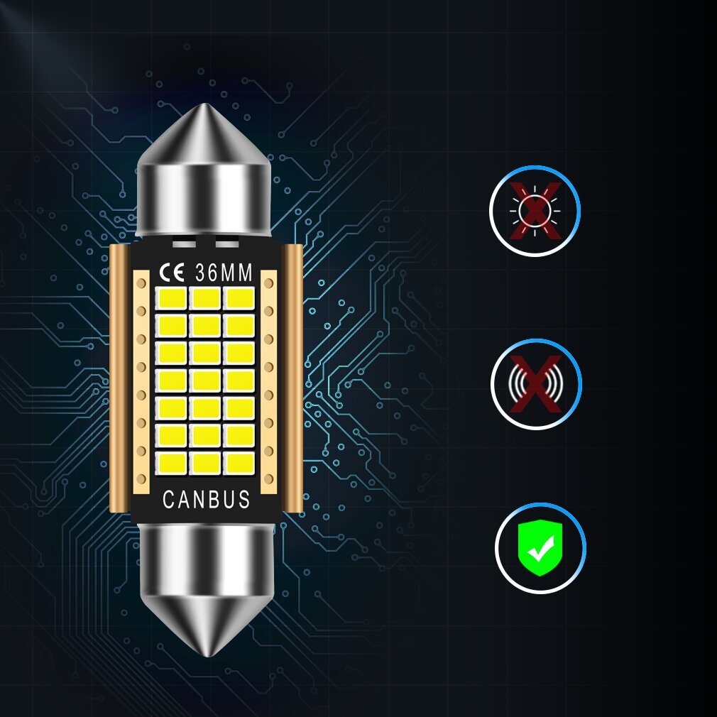 LED spuldze Xstorm 39Mm C3W C5W 24Smd Canbus cena un informācija | Auto spuldzes | 220.lv