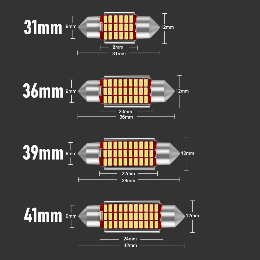 LED spuldze Xstorm 41mm 33Smd C3W C5W cena un informācija | Auto spuldzes | 220.lv