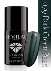 Hibrīda nagu laka Semilac Basic UV/LED Soak Off Hybrid Nail Gel, 079 Dark Green Pearl, 7 ml cena un informācija | Nagu lakas, stiprinātāji | 220.lv
