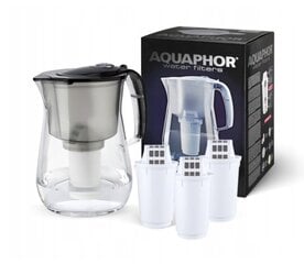 Filtra krūze Aquaphor Provence 4.2L, melna + 3 gab A5 filtri cena un informācija | Ūdens filtri | 220.lv