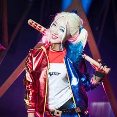 Женский карнавальный костюм Amycute, Harley Queen цена и информация | Карнавальные костюмы, парики и маски | 220.lv