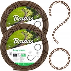 Zāliena apmales Brad 20m x 4 cm + 40 enkuriņi cena un informācija | Žogi un piederumi | 220.lv