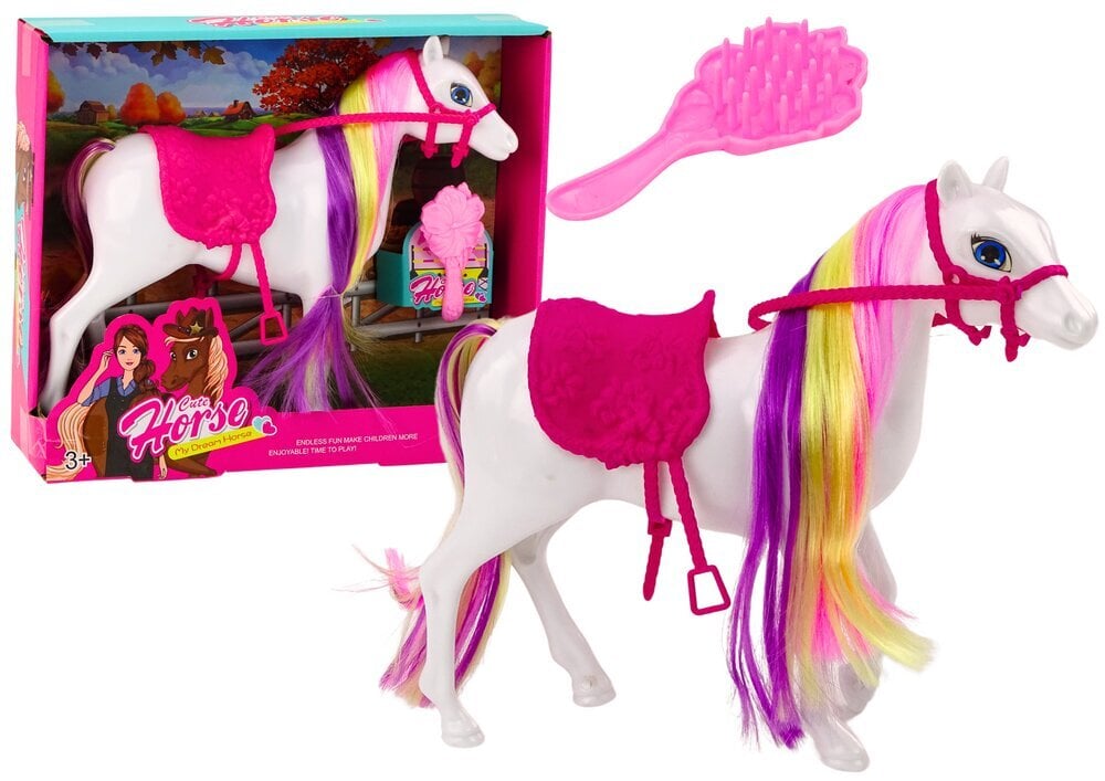 Zirga figūriņa ar krāsainiem matiem цена и информация | Rotaļlietas zēniem | 220.lv