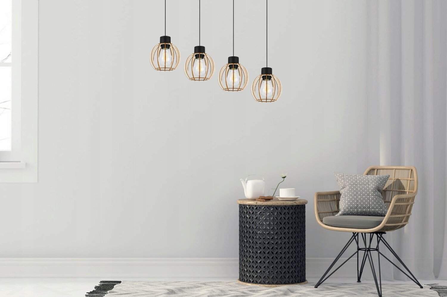 LightHome piekaramā lampa Timber cena un informācija | Lustras | 220.lv