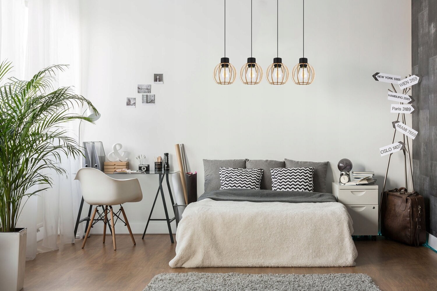 LightHome piekaramā lampa Timber cena un informācija | Lustras | 220.lv