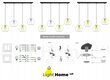 LightHome piekaramā lampa Timber cena un informācija | Lustras | 220.lv