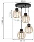 LightHome piekaramā lampa Timber, melna цена и информация | Lustras | 220.lv