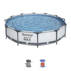 Каркасный бассейн Steel Pro Max Bestway, 366x76см, с фильтром цена и информация | Бассейны | 220.lv