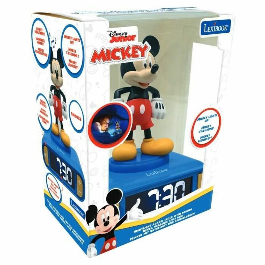 Bērnu modinātājpulkstenis Lexibook Mickey cena un informācija | Pulksteņi | 220.lv