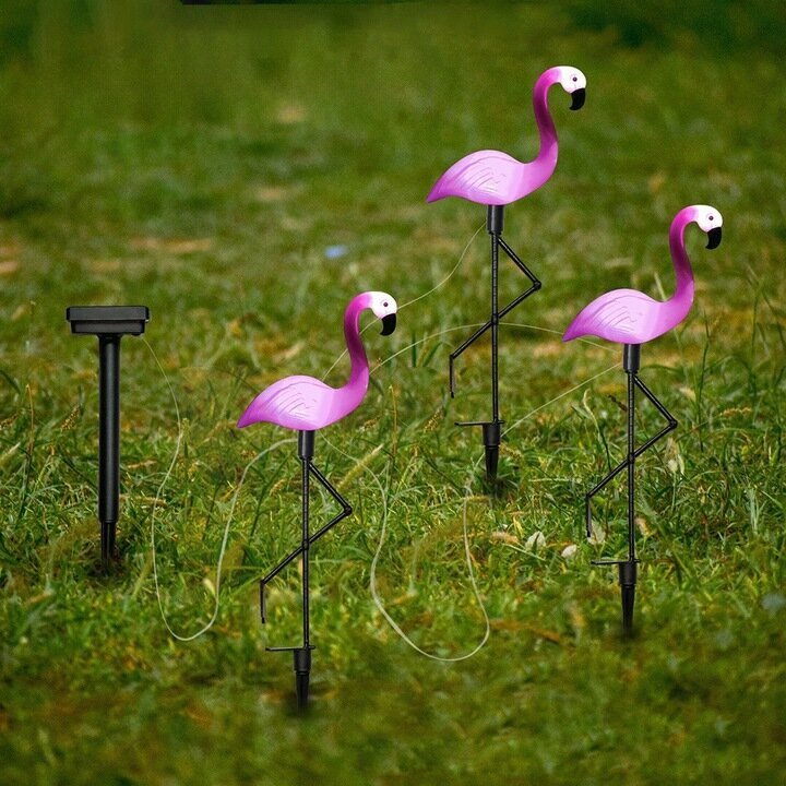 Dārza lampas ar saules baterijām Fluxar Flamingos, 3 gab. cena un informācija | Āra apgaismojums | 220.lv