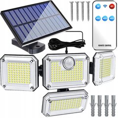 LED āra gaismeklis ar saules paneli un kustības sensoru 4in1 Fluxar цена и информация | Уличное освещение | 220.lv