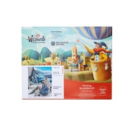 Wizardi Painting by Numbers Kit Dārza peonijas 40x50 cm B057 cena un informācija | Gleznas pēc numuriem | 220.lv