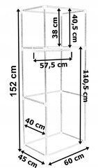 Tekstila skapis, 60 x 152 x 45 cm cena un informācija | Skapji | 220.lv