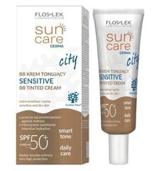 Tonēts sejas krēms Floslek Derma Sensitive BB, SPF 50+, 30 ml cena un informācija | Sejas krēmi | 220.lv