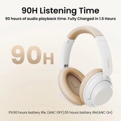 Ugreen HP202 HiTune Max5 on-ear wireless headphones with hybrid ANC noise reduction - white цена и информация | Наушники с микрофоном Asus H1 Wireless Чёрный | 220.lv