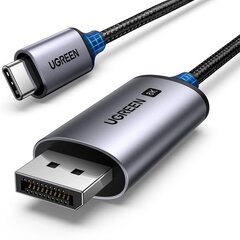 Ugreen CM556 cable with USB-C and DisplayPort 8K connectors, 1 m long - gray цена и информация | Кабели и провода | 220.lv