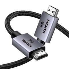 Ugreen HD171 cable with HDMI 2.1 8K connectors certified, 2 m long - gray цена и информация | Кабели и провода | 220.lv